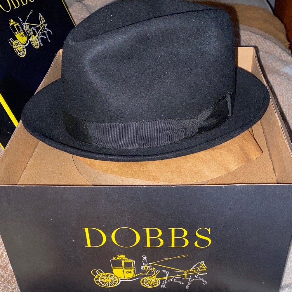 Dobbs Black Fedora Hat